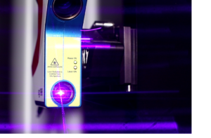 Scanhead on a ShapeGrabber automated scanner which is well suited for situations in which speed and ease of use are important. These Laser Measurement Systems scan parts in a wide variety of materials, colors, and finishes and excel in rapid prototyping, manufacturing, quality control, and reverse engineering applications.